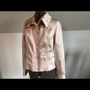 Jacket in pink champagne sateen